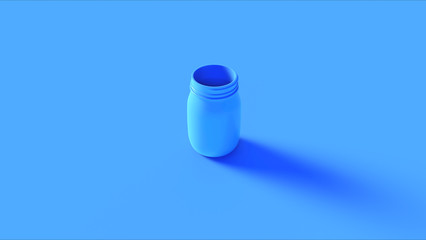 Blue Glass Jar 3d illustration