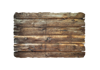 Old plank isolated on white