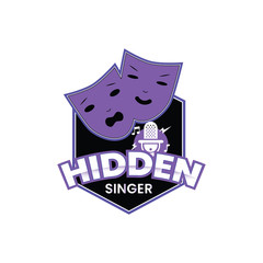Hidden singer Logo vector template eps for your company, industry purpose ready to use