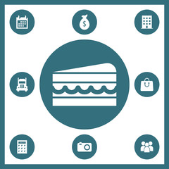 Cake icon for web and mobile