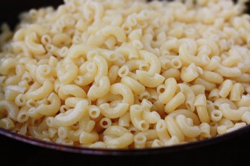 Pasta for dinner in a frying pan