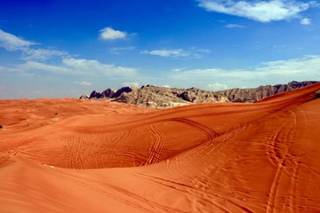 sand dunes in the desert, DUBAI,UAE