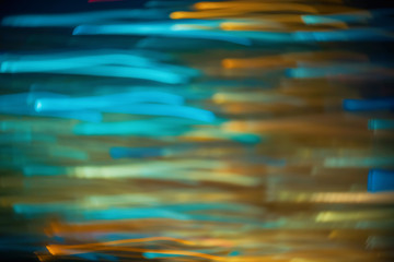 Blurred abstract bokeh background of city lights at night