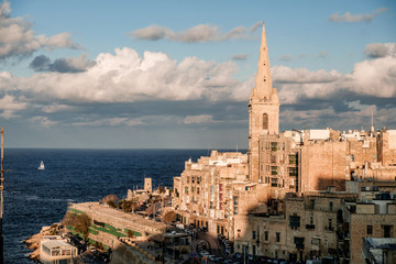 Valletta historical skyline