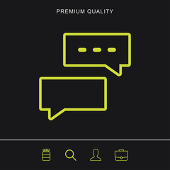 Chat outline icon for web and mobile