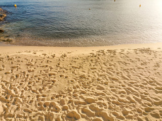 Sand and water shore