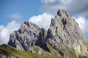 Fototapeta na wymiar Seceda the Beautiful Rocky Mountain in Dolomites
