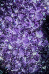 Fototapeta premium Bright Violet Texture from Natural Amethyst. Vertical