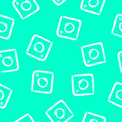 camera-like icon - seamless illustration, hand drawn, doodle style