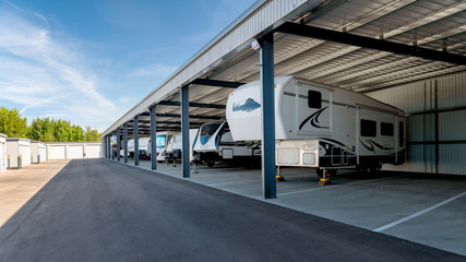 Storage business with a covered place to park RVs