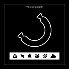 Sausage outline icon for web and mobile