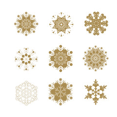 Set of snowflakes 4