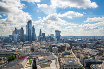 Naklejka na ściany i meble City of London view, business, banking and office area. London, UK 
