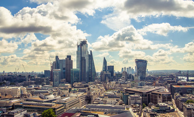Naklejka na ściany i meble City of London view, business, banking and office area. London, UK 