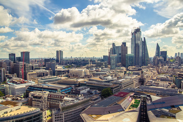 Fototapeta na wymiar City of London view, business, banking and office area. London, UK 