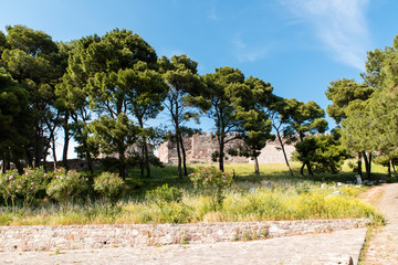 Mytilene castle at the north aegean island of Lesvos, Greece