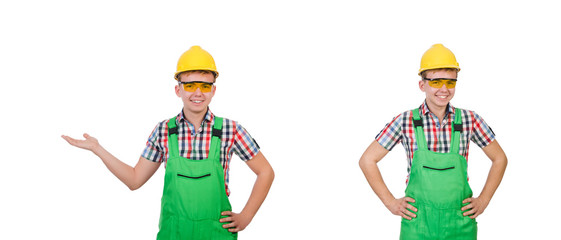 Industrial worker isolated on the white background