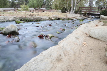 Los Angeles, detail view of Kenneth Hahn State Recreation Area. Is a State Park unit of California in the Baldwin Hills Mountains of Los Angeles