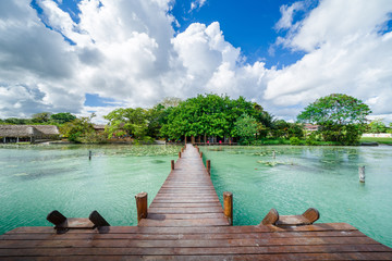 La Playita, Pier in bacalar laguna, Mexico