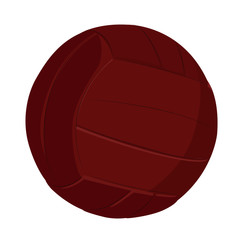 Volleyball  ball red realistic vector illustration isolated