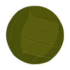 Volleyball ball yelow realistic vector illustration isolated