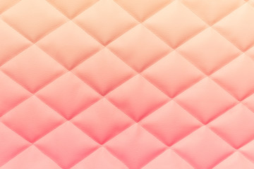 Obraz premium Fabric tufting cloth texture with diagonal stitches and pink yellow girly fun playful color tint.