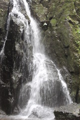 山の中の小さな滝