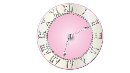 ピンク色の時計