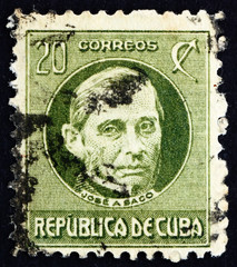 Postage stamp Cuba 1958 Jose Antonio Saco, statesman