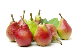 Red pear isolated on white background 