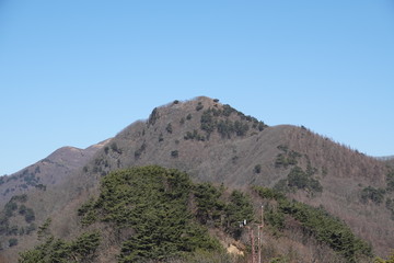 The mountain at the winter