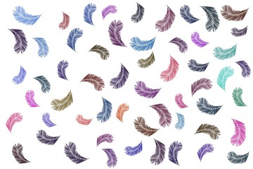 colorful leaves pattern on white background,gradient color pastel autumn leaf,ideas graphic design for web or banner