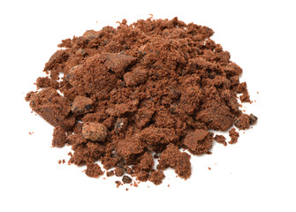 brown sugar on white background