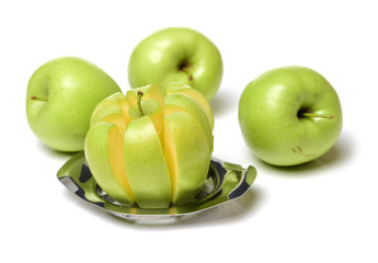 Green apple isolated on white background