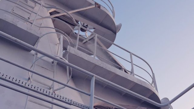 Navigation system on upper deck of cruise liner, Nobody