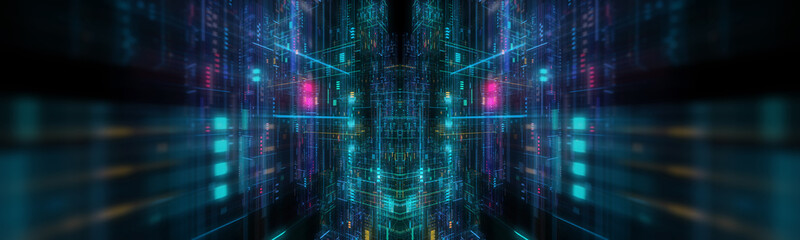 Fototapeta na wymiar abstract futuristic technological background, floating circuits, charts, digits elements. Nano chip circuit, modern micro electrons on digital gadget board 3D render