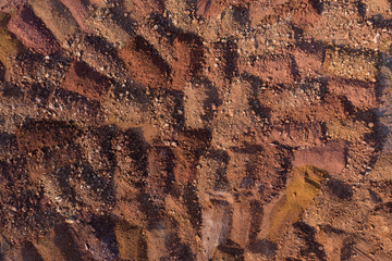 Construction site slag heap and pit texture top view