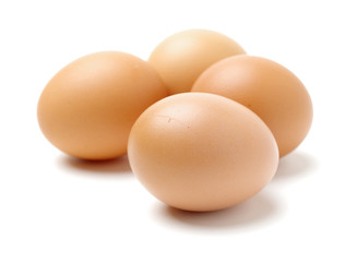 eggs on white background