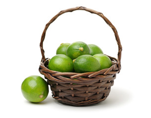 Fresh lemon on white background