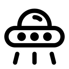ufo outline icon vector