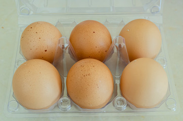 Eggs In Egg Box