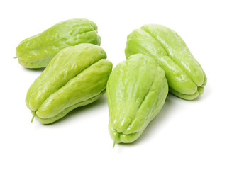 Chayote on a white background 