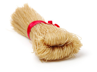 Chinese staple food, Bean threads Noodles on white background 