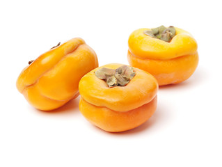 persimmon on white background 