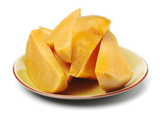 swede vegetable on white background