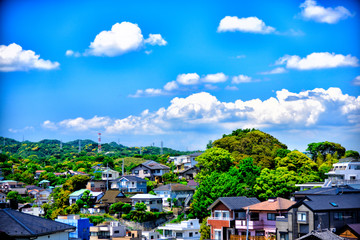 【神奈川】横須賀中央公園からみた街並み