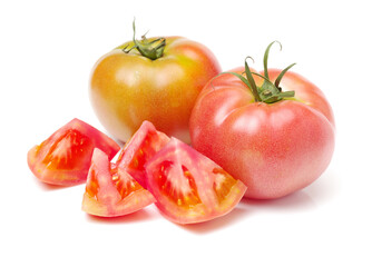 fresh tomato isolated on white background