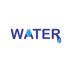 WATER letter logo design vector