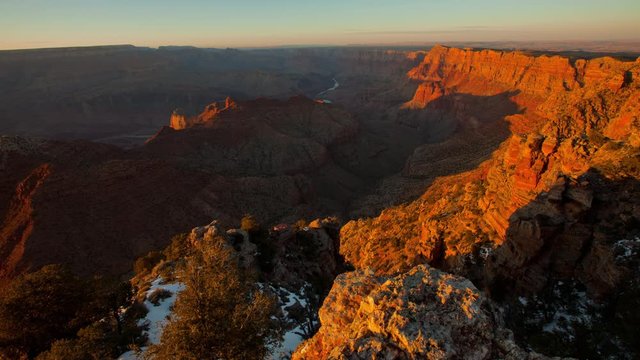 Time Lapse of the shadows and clouds moving across the Grand Canyon.
