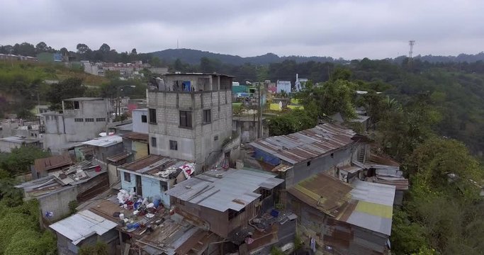 Guatemala Neighborhood Housing with Clear Sky in the Afternoon 